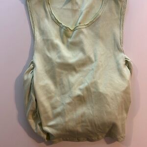 Light Green Ribbed Tank Top